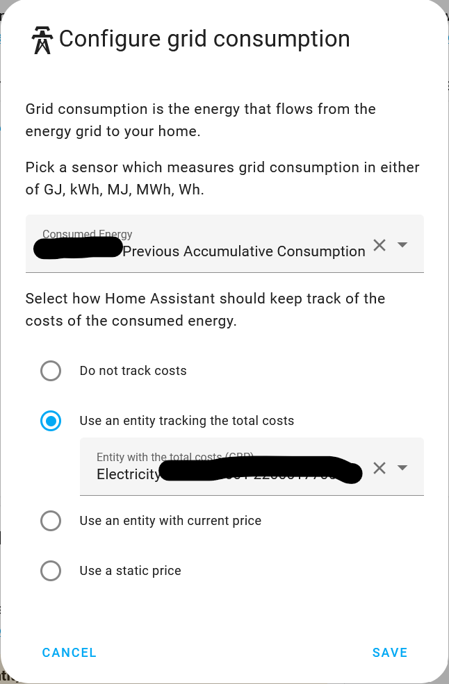 HA modal electricity example